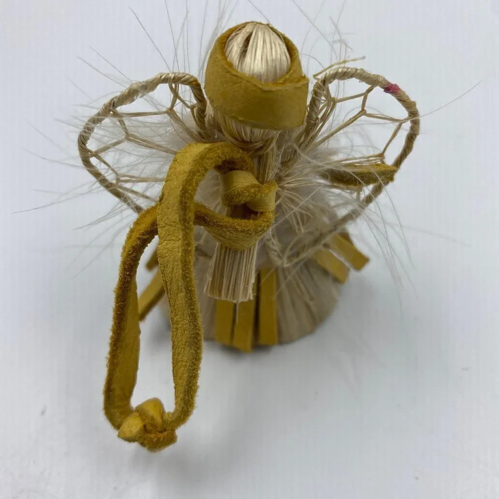 Mini Corn Husk Angel Ornament Miniature 2